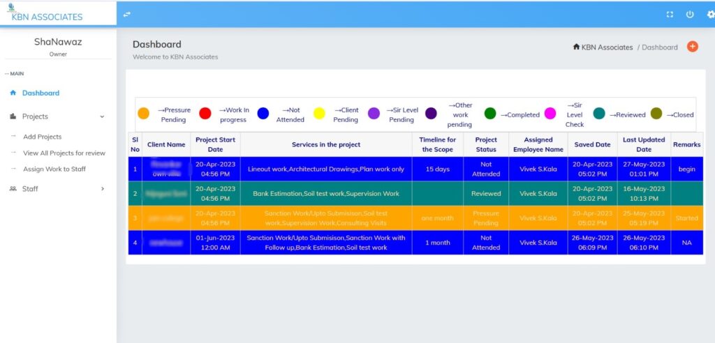 Project management system